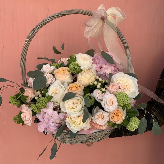 Flowers in basket