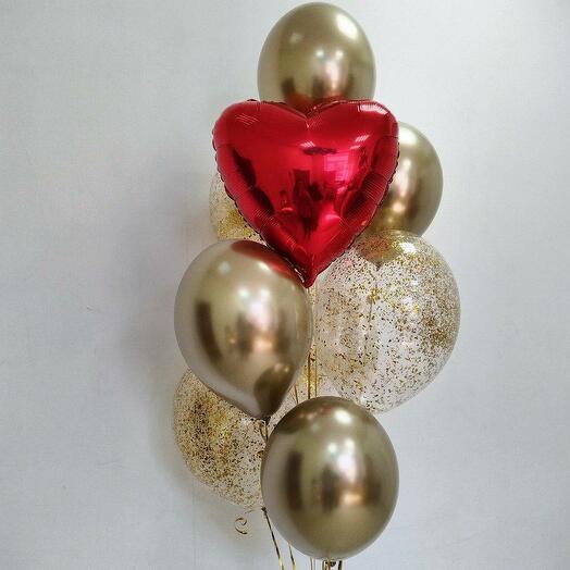 Gold and heart