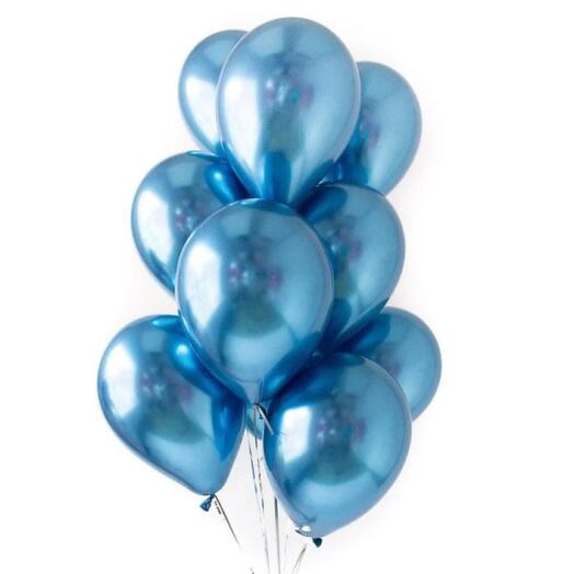 Balloon Set Blue Chrome