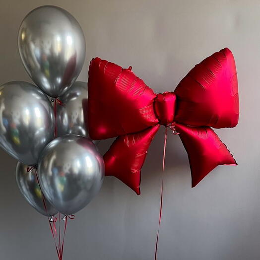 Balloons 5 pcs with a bow
