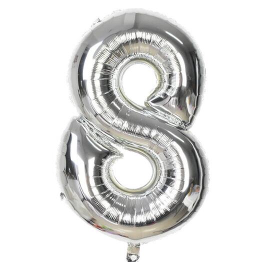 Balloon digit 8