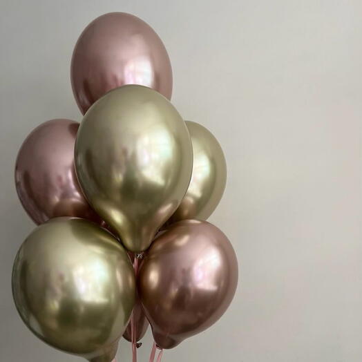 Pink-gold balloon set