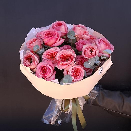 Bouquet mono roses Peony M