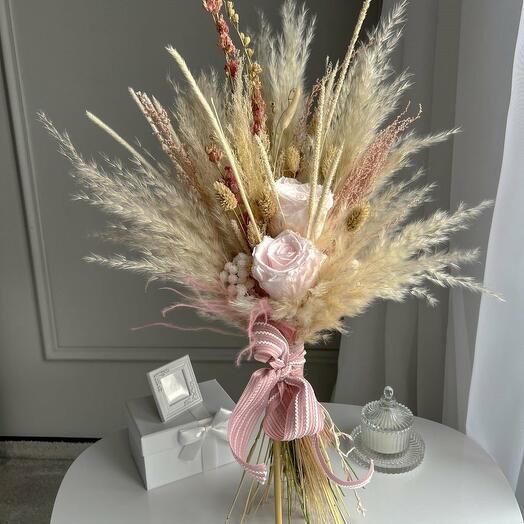 Dried flower bouquet "Rose Breeze of Love"