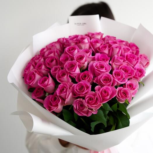 55 pink roses